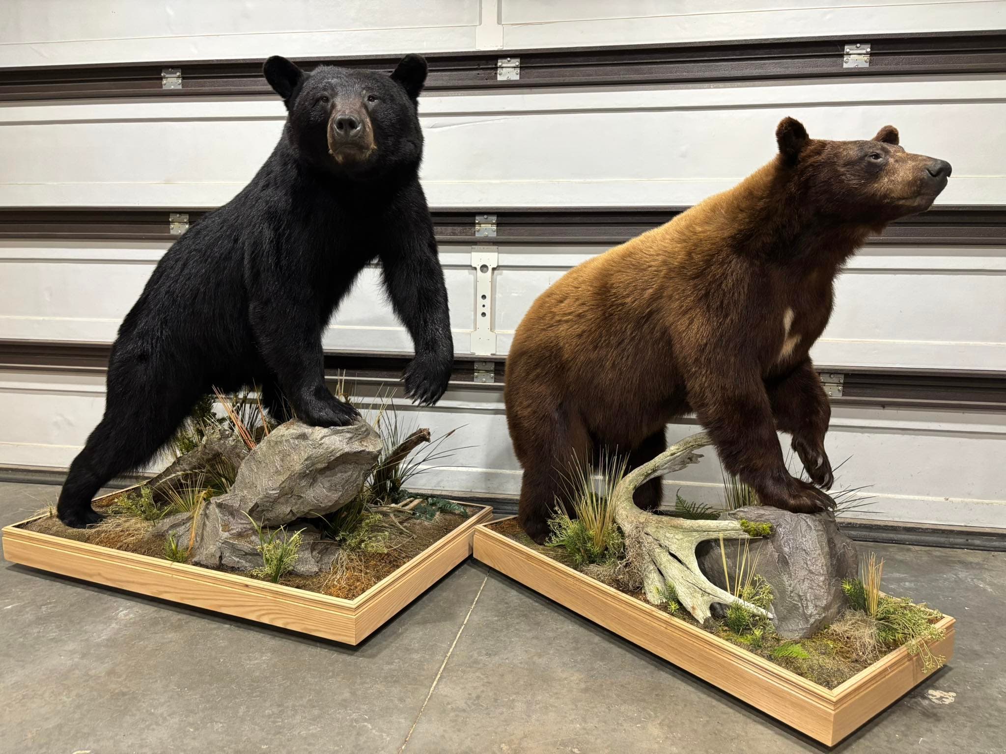 Restoration work taking place at a detailed workshop bench.